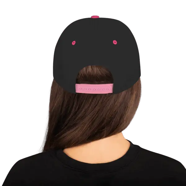 Black/Pink Snapback Hat - Image 2