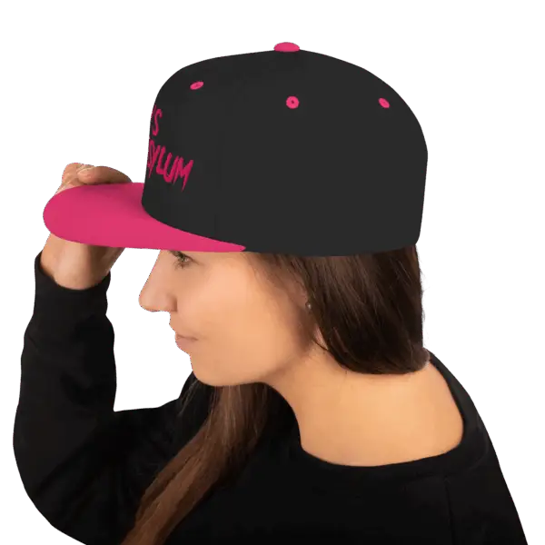 Black/Pink Snapback Hat - Image 3