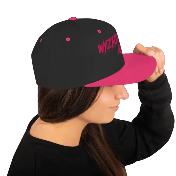Black/Pink Snapback Hat - Image 4