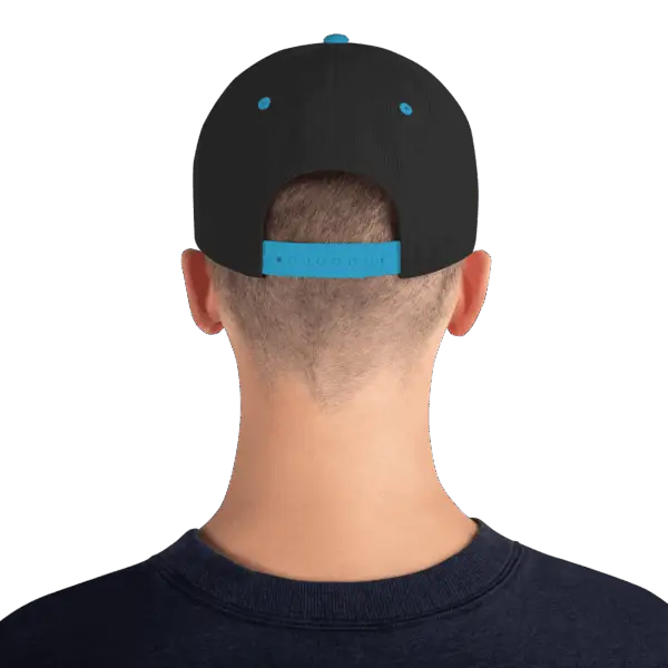 Black/Blue Snapback Hat - Image 2