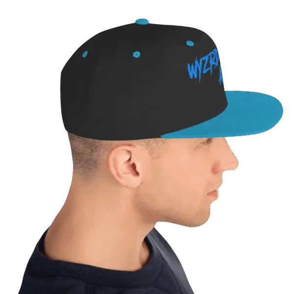 Black/Blue Snapback Hat - Image 4